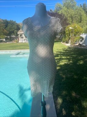 Free People Ivory Y2K Coquette Crochet Mini Dress | Boho Festival | Small NWT